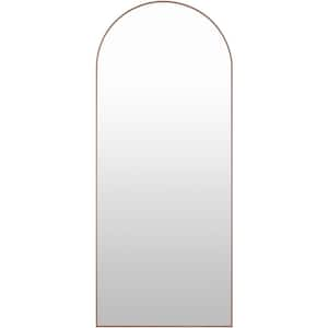 Aranya Modern Full Length Mirror, Dark Brown, 67 in. H x 28 in. W x 1 in. D