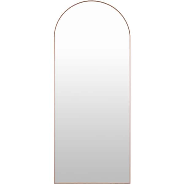Aranya Modern Full Length Mirror, Dark Brown, 67 in. H x 28 in. W x 1 in. D