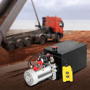 Hydraulic Pump Double Acting Hydraulic Power Unit 12V DC Dump Trailer Pump 3200PSI Hydraulic Power Unit for Car Lifting