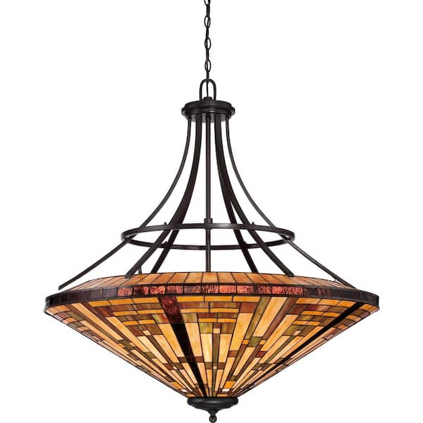 Stephen 8-Light Vintage Bronze Bowl Pendant Light