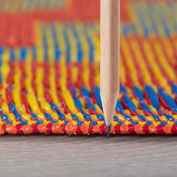 Sunset Multi-Color 9 ft. x 12 ft. Geometric Indoor/Outdoor Area Rug