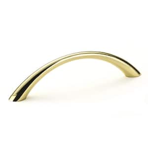 Utopia Collection 3 3/4 in. (96 mm) Brass Modern Cabinet Arch Pull