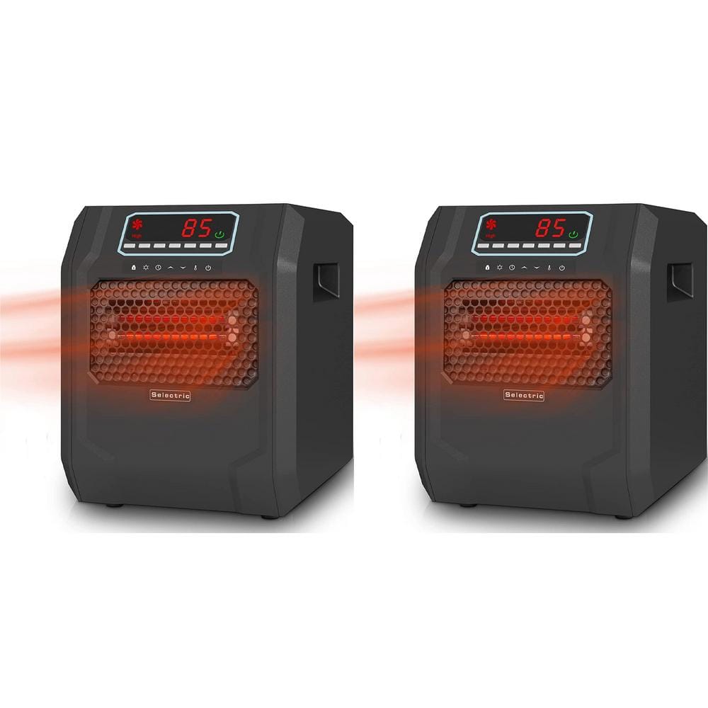 1500-Watt 15.16 in. Black Electric Ceramic Space Heater with 3-Heat Setting