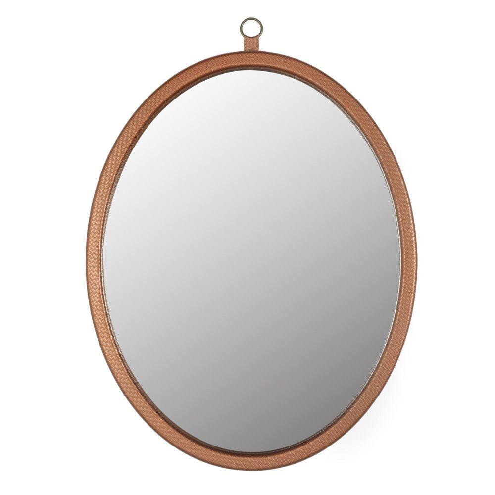 23.62 in. W x 29.92 in. H Modern Design Oval PU Covered MDF Framed Wall Bat