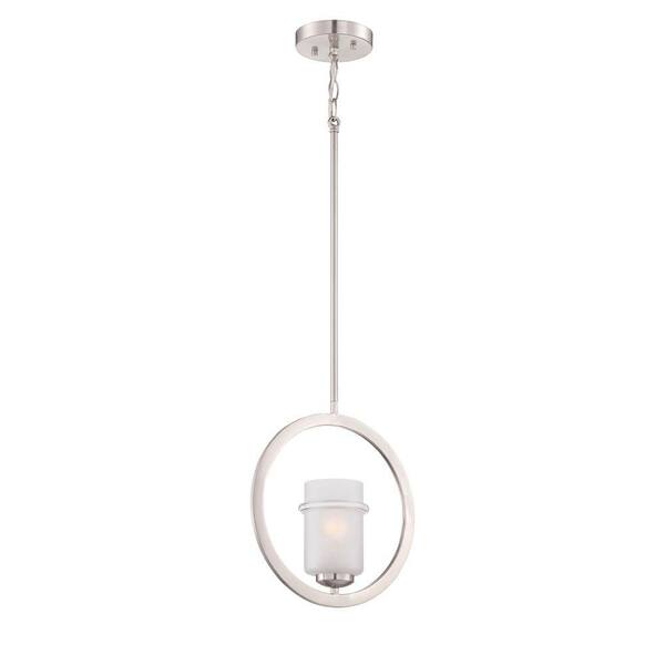 Designers Fountain Omega 1-Light Satin Platinum Interior Incandescent Mini Pendant
