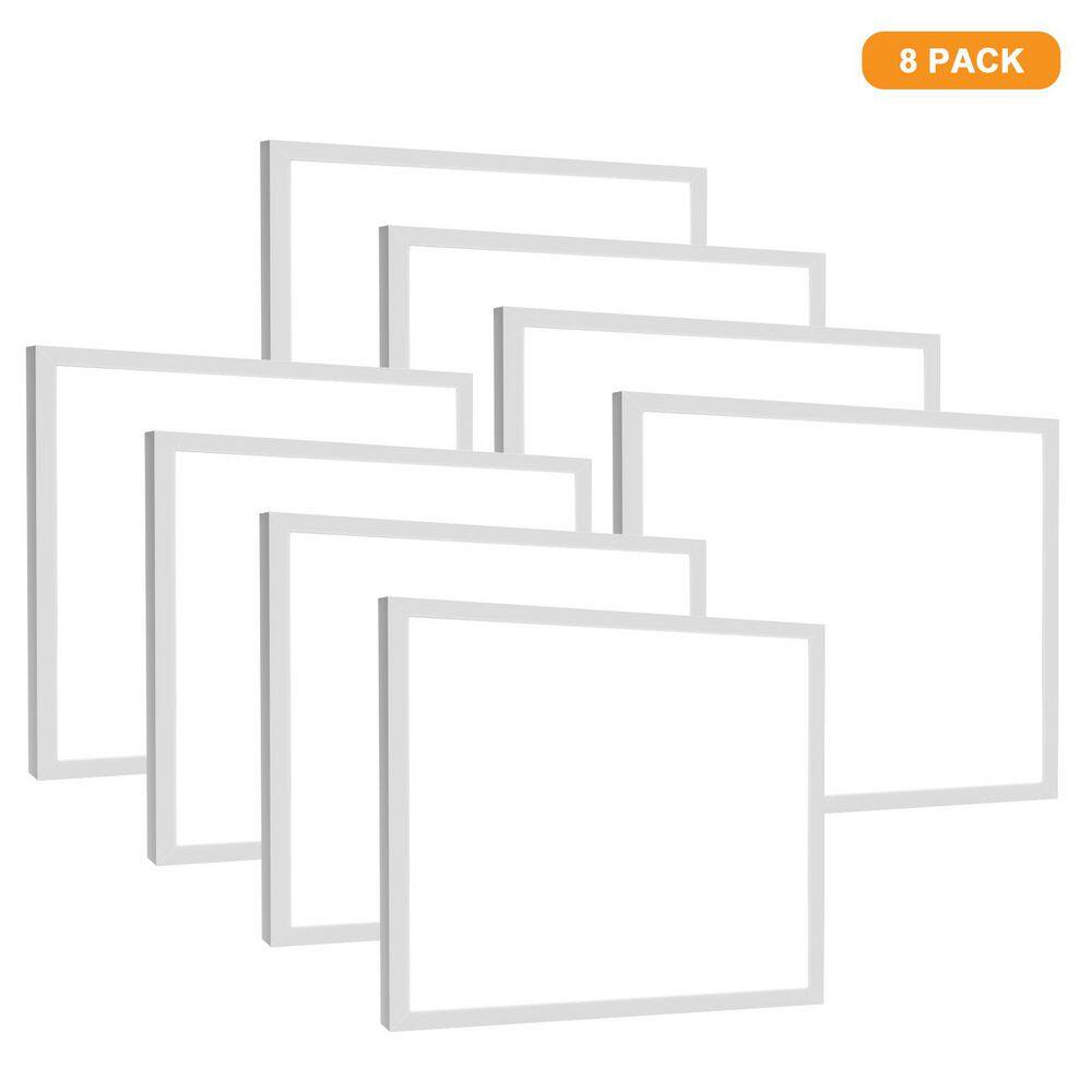 2 ft.x 2 ft. White 4400 Lumens Integrated LED Flat Panel Light Fixture,0-10V Dimmable, 3CCT, 20/30/40W,120-277V (8-Pack) price history on PriceWatchPro