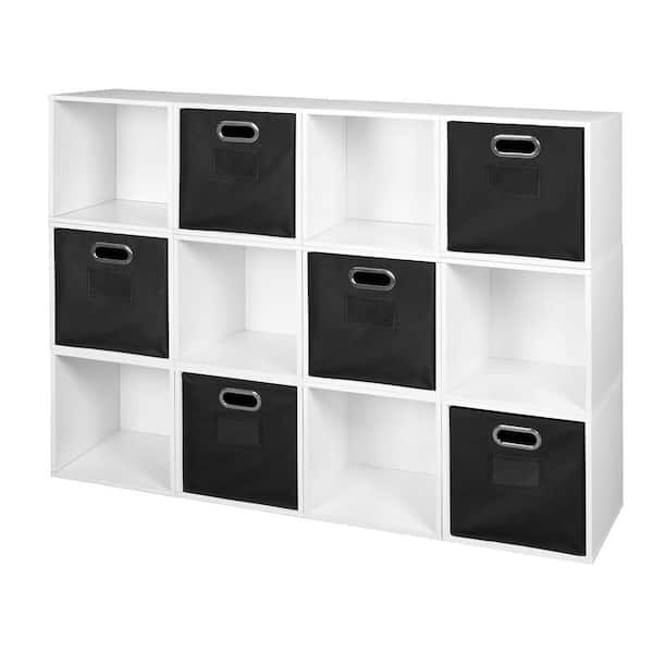 Regency 39 in. H x 52 in. W x 13 in. D White Wood 18-Cube Organizer