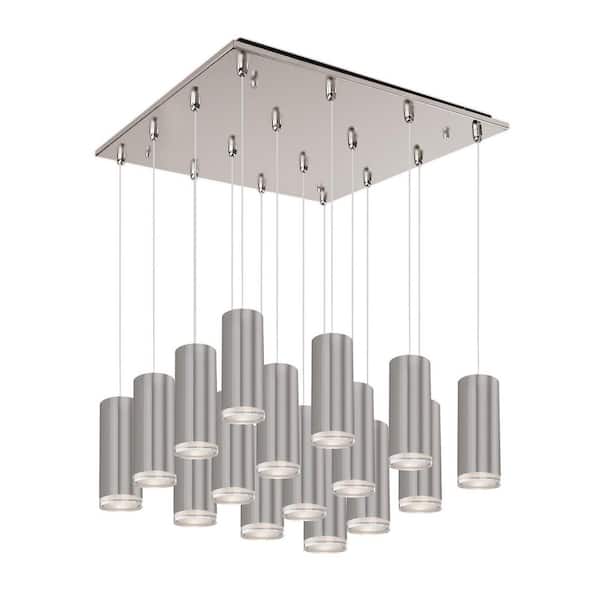 Cameo 19-in Brushed Nickel 16-Light Multi Pendant