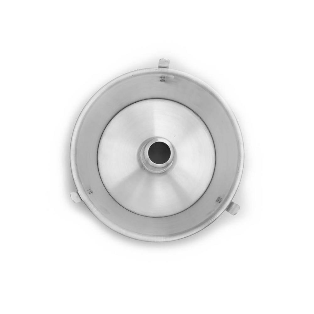 Silver Aluminum Round Angel Food Cake Pan with Removable Bottom