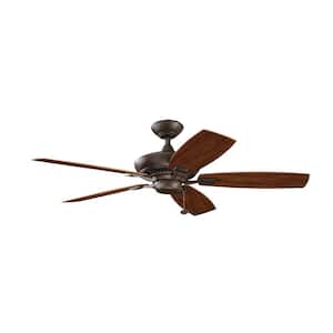 Canfield Patio 52 in. Indoor/Outdoor Tannery Bronze Powder Coat Downrod Mount Ceiling Fan with Pull Chain