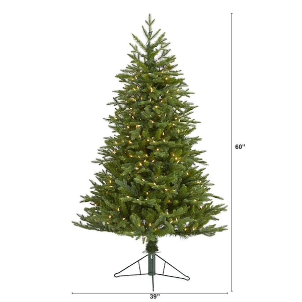 Nearly Natural Fiber Optic Faux 6 Foot Pre-Lit Pine Christmas Tree