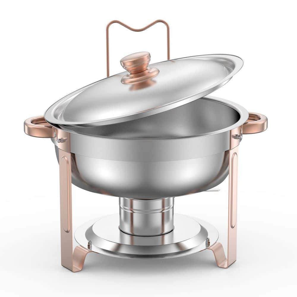 5 Qt. Silver Stainless Steel Chafing Dish Set with Dishwasher Safe, Corrosion Resistant, Built-in Handles 4 Pack price history on PriceWatchPro