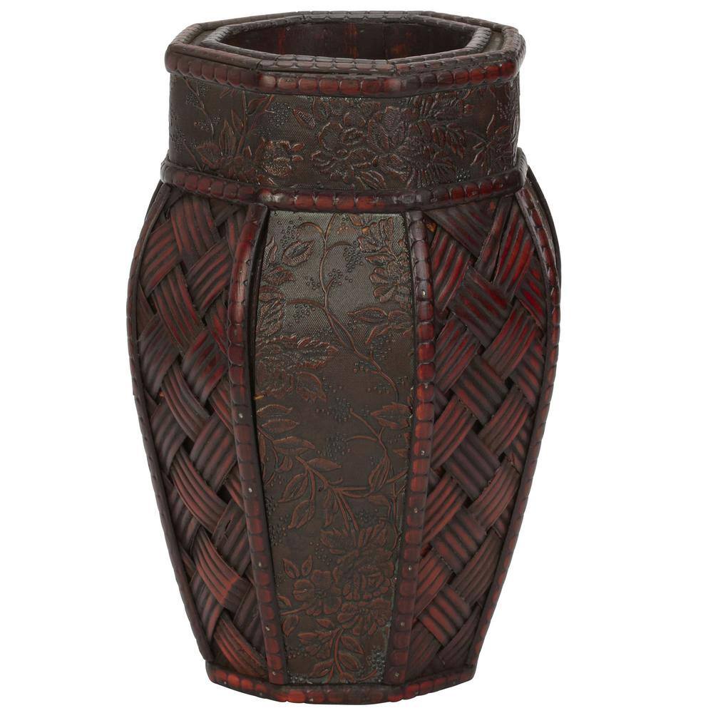 Cross Weave & Floral Design Decorative Planters, Set of 2