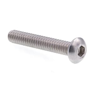 #10-24 x 1-1/4 in. Grade 18-8 Stainless Steel Hex Allen Drive Button Head Socket Cap Screws (10-Pack)