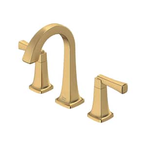 Townsend 8 in. Widespread 2-Handle High-Arc Bathroom Faucet with Speed Connect Drain in Brushed Cool Sunrise