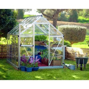 Harmony 6 ft. x 8 ft. Polycarbonate Greenhouse in Silver