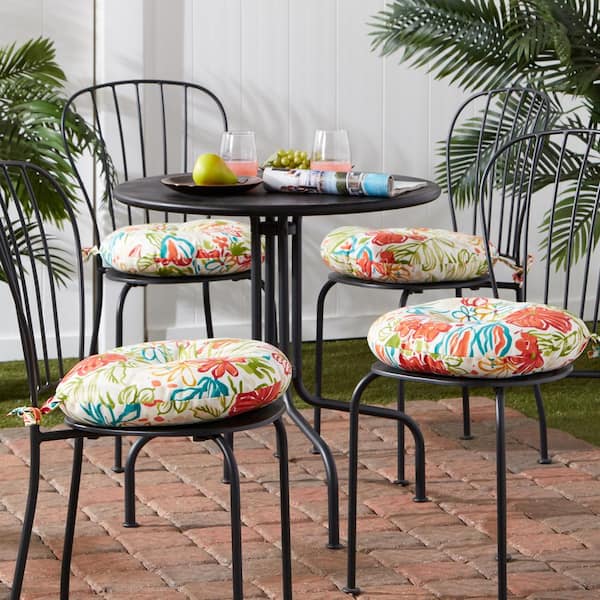 Greendale Home Fashions Breeze Fl, 16 Round Outdoor Bistro Chair Cushions