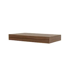 60 in. W x 12 in. D Walnut Veneer Wood Kitchen Decorative Wall Shelf