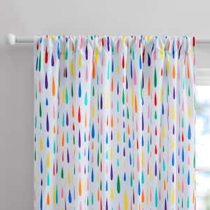 Smarts & Crafts Rainbow Drops Single Window Curtain Panel
