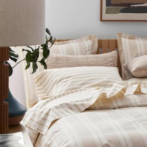 Narrow Stripe T200 Yarn Dyed Cotton Percale Duvet Cover