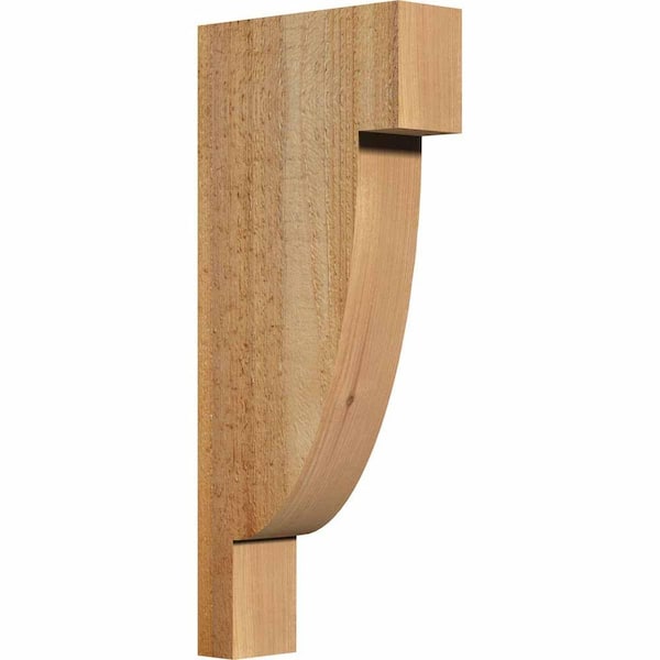 Ekena Millwork 4 in. x 12 in. x 28 in. Western Red Cedar Alpine Rough Sawn Corbel