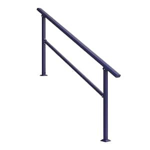 4.4 ft. Metal Handrails for Outdoor Steps, 1-Step to 4-Step Stair Handrail and Indoor Stair Railing Kit