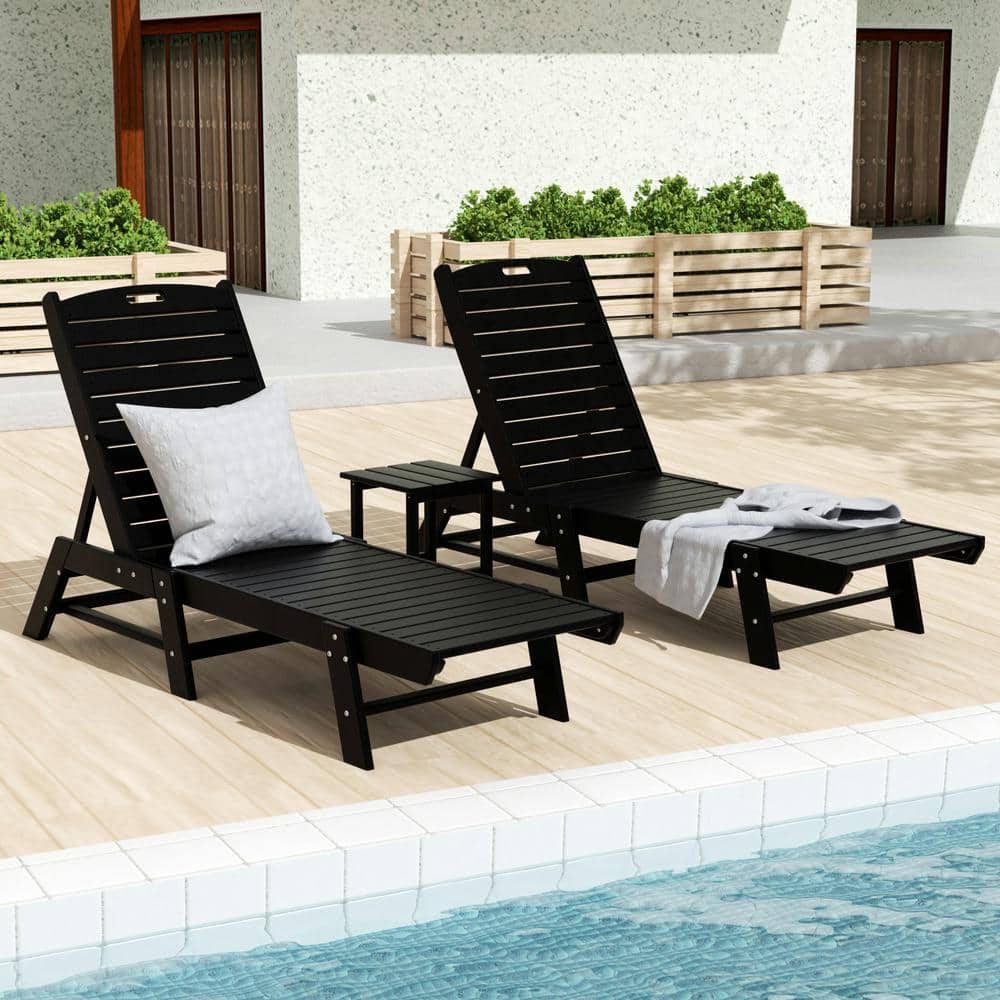 WESTIN OUTDOOR Laguna Black 3-Piece All Weather Fade Proof