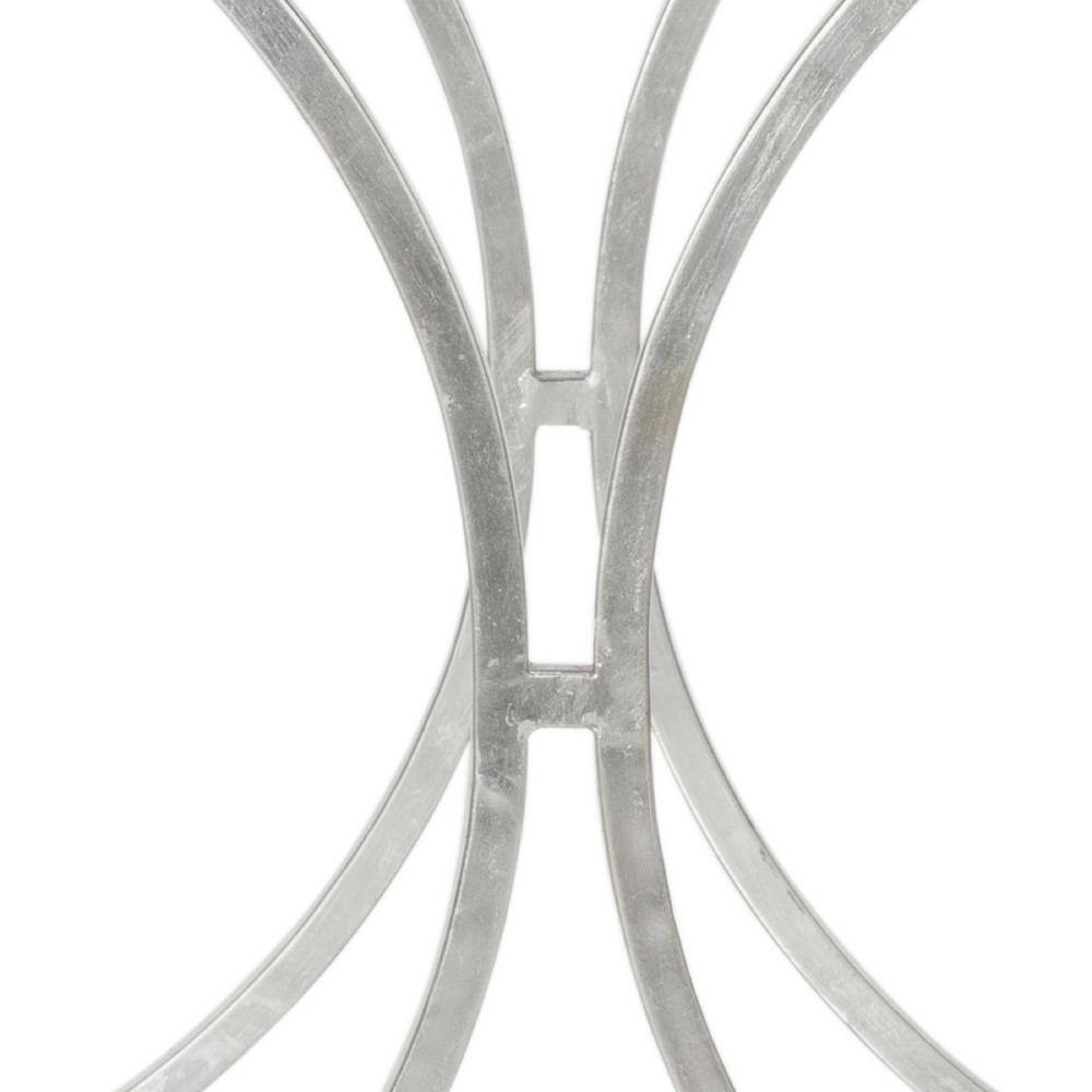 Transitional Silver Mirrored Glass 2-Tier Bar Cart with Storage