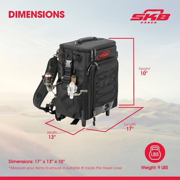 SKB Tak-Pak Backpack with Wheels, Removable Straps, and