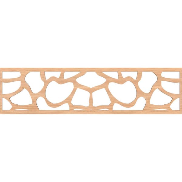 Ekena Millwork Rochester Fretwork 0.25 in. D x 47 in. W x 12 in. L Hickory Wood Panel Moulding