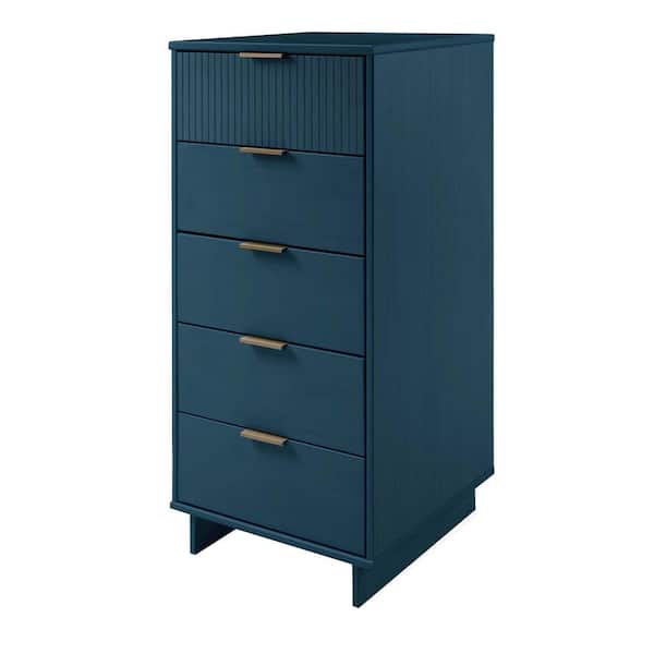 [  ]★MEN'S LIMITED EDITION DRAWERS 3-PIECE SET Manhattan Comfort Granville Midnight Blue 5-Drawer 23.62 in