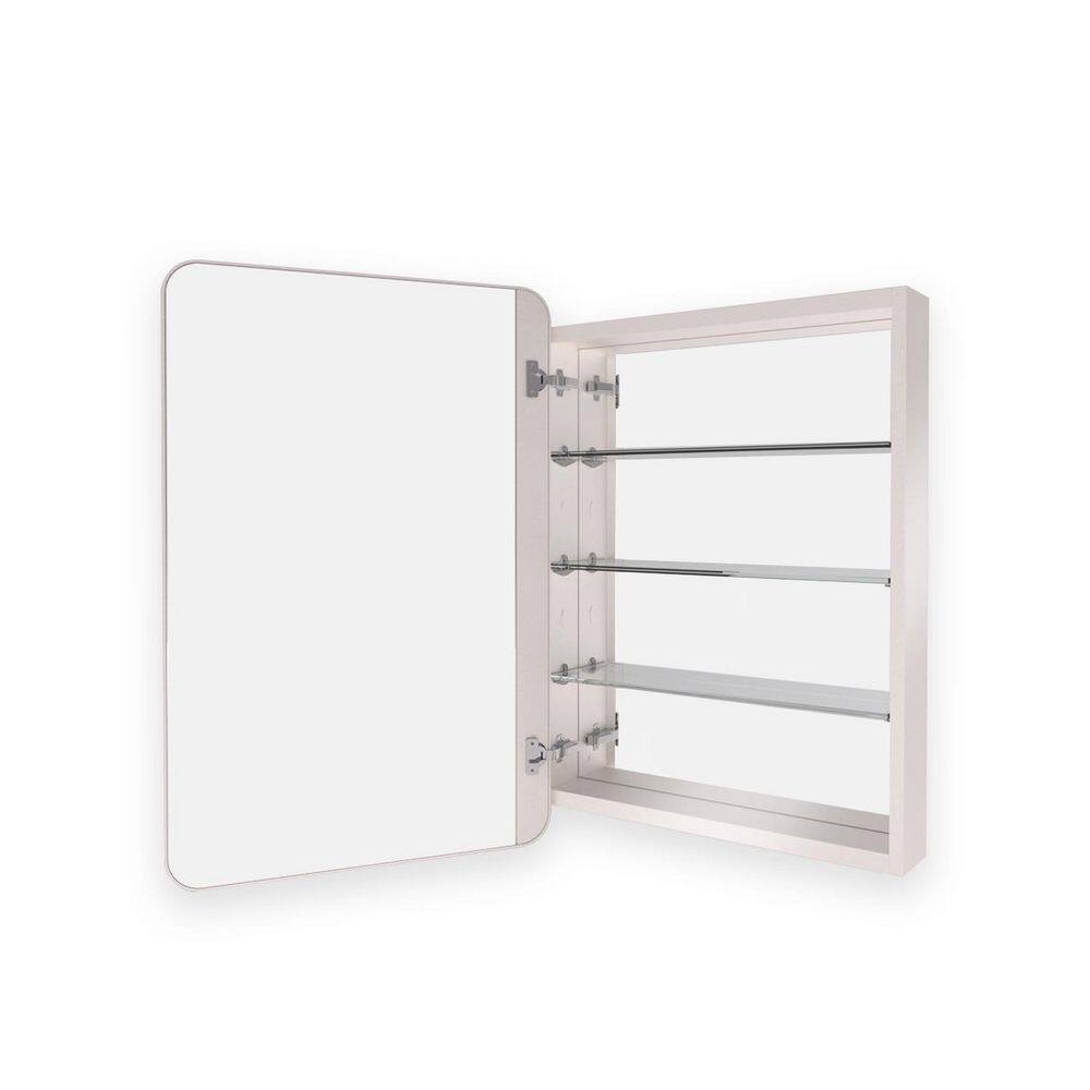 Nivis 23 in. W x 30 in. H Brushed Nickel Rectangular Aluminum Framed Medicine Cabinet with Mirror price history on PriceWatchPro