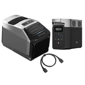 5100 BTU Portable Air Conditioner WAVE 2 Cools 100 sq.ft. with Heater with DELTA 2 Battery and XT150 Cable kit