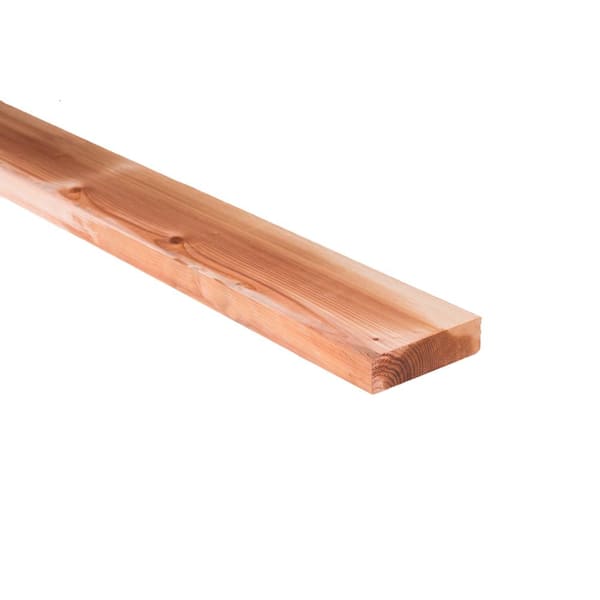 Unbranded 2 in. x 6 in. x 8 ft. Con Heart Redwood S4S Untreated Dimensional Lumber