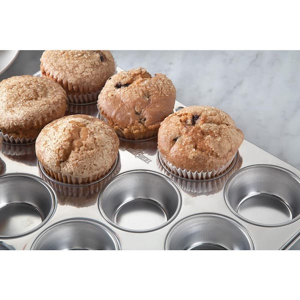 Fox Run Brands Non-Stick 6 Cup Large Shallow Muffin Pan