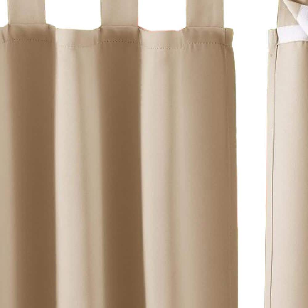 52 in. x 84 in. Outdoor Patio Curtains Waterproof Room Darkening Drapes Det