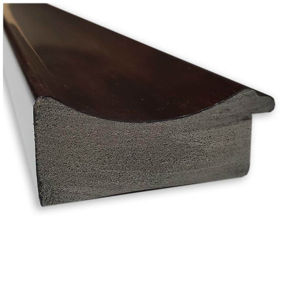 Elegant Coffee Bean Brown Wood Framed Beveled Bathroom Mirror 33x27
