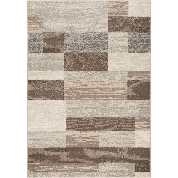 L'Baiet Serena Brown Striped 2 ft. x 6 ft. Runner Rug