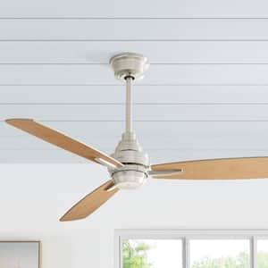 Samson Park 52 in. Indoor Brushed Nickel Ceiling Fan with Remote Control