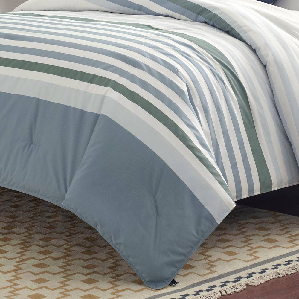 Full/Queen Nautical Cotton Striped Duvet Cover Set