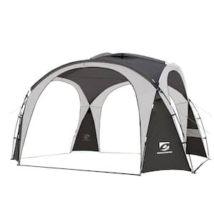 Grey 12 X 12ft UPF50+ Canopy for Sport Dome Tent with Side Wall, Sun Shelter Rainproof, Waterproof for Camping Trips