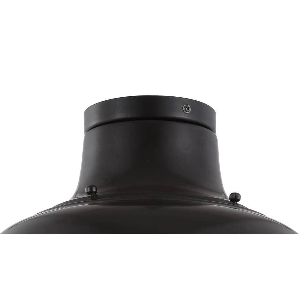 Cameron 13" Rustic Bronze Clear Glass LED Semi-Flush Mount