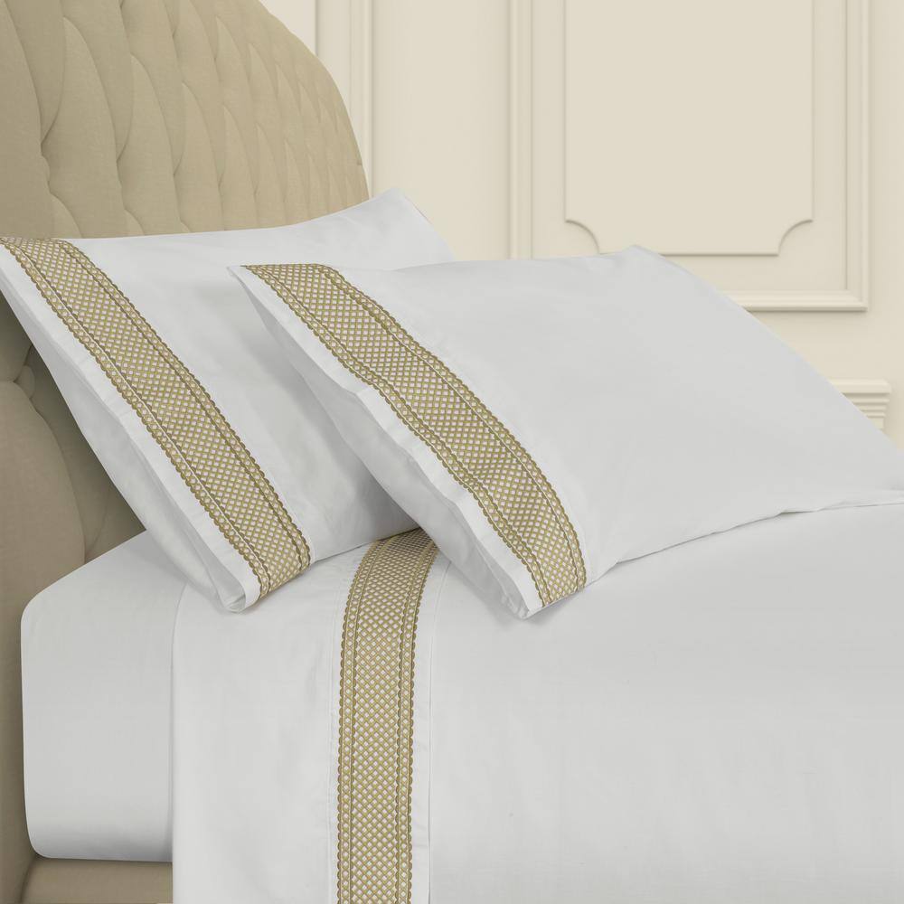 Montefiore Gold Cotton California King Sheet Set (4-Piece)
