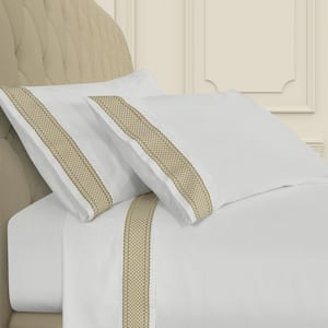 Montefiore Gold Cotton California King Sheet Set (4-Piece)