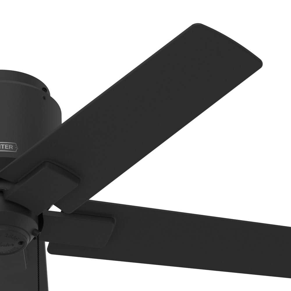 Terrace Cove Matte Black 44" Low Profile Ceiling Fan with 5 Blades
