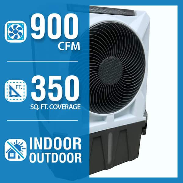 Reconditioned 900 CFM 2-Speed Portable Evaporative Cooler (Swamp Cooler) for 350 sq. ft. in Gray