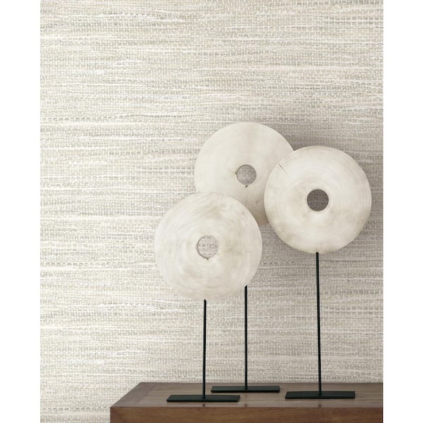 60.75 sq. ft. Fog Weave Unpasted Paper Wallpaper Roll