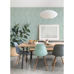 Farrah Green Geometric Strippable Non Woven Wallpaper
