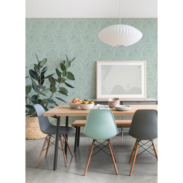 Farrah Green Geometric Wallpaper Sample