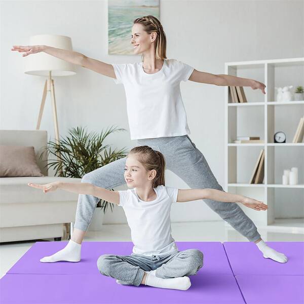 Purple 24 in. W x 72 in. L x 2 in. T Foam Gym Flooring Mat (12 sq. ft.)